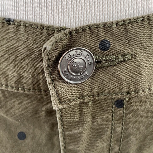 Current/Elliott The Easy Stiletto Olive Polka Dot Skinny Jeans - Picture 6 of 16